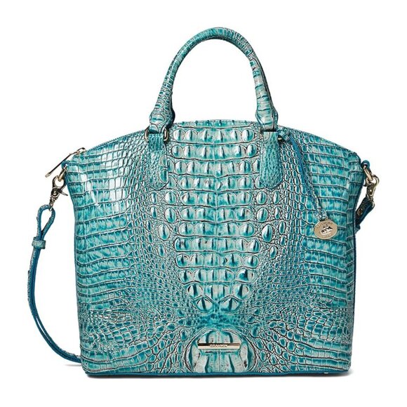 Brahmin Handbags - Brahmin Large Duxbury Leather Satchel – Mineral Blue
